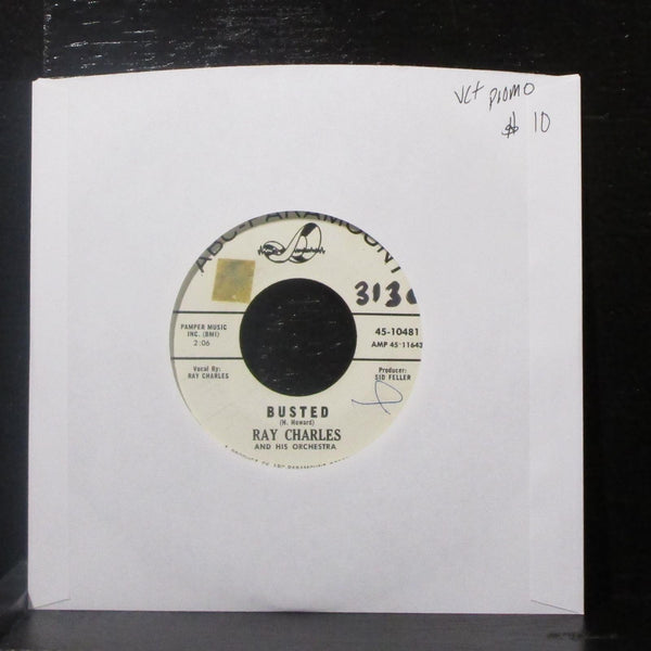 Ray Charles - Busted / Making Believe 7" VG+ Promo Vinyl 45-10481 USA 1963 - Shuga Records