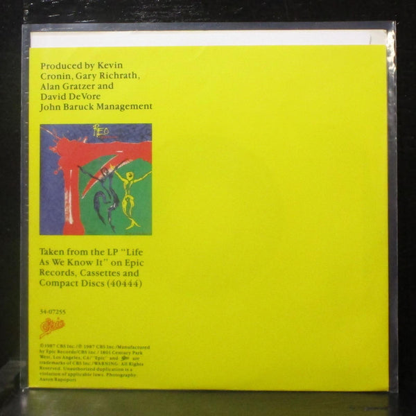 REO Speedwagon - In My Dreams / Over The Edge 7" VG+ Vinyl 45 Epic 34-07255 - Shuga Records