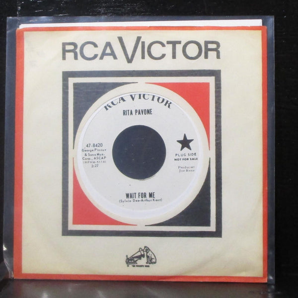Rita Pavone - Wait For Me 7" Mint- Promo Vinyl 45 RCA 47-8420 USA 1964 - Shuga Records