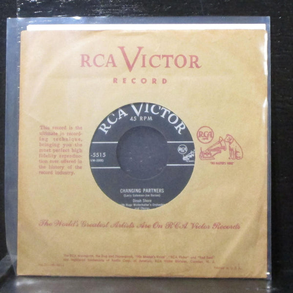 Dinah Shore - Changing Partners / Think 7" VG+ Vinyl 45 RCA 47-5515 USA 1953 - Shuga Records