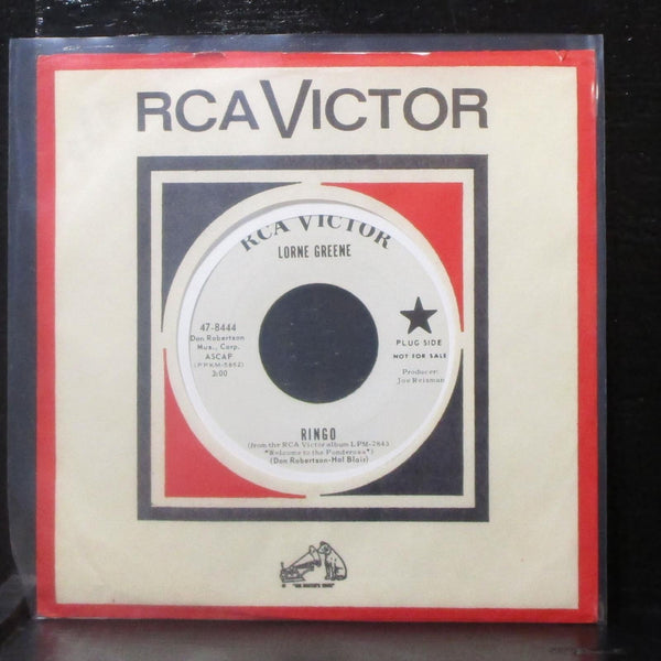 Lorne Greene - Ringo / Bonanza 7" VG+ Promo Vinyl 45 RCA 47-8444 USA 1964 - Shuga Records