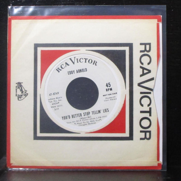 Eddy Arnold - I Want To Go With You 7" VG+ Promo Vinyl 45 RCA 47-8749 USA 1965 - Shuga Records