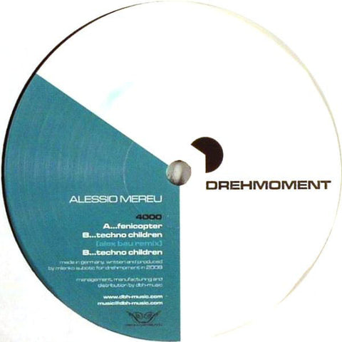 Alessio Mereu – 4000 - New 12" Single Record 2008. Drehmoment Germany Vinyl - Techno / Minimal