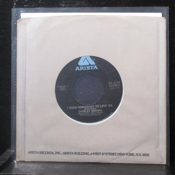 Shirley Brown - I Need Somebody To Love Me / Givin' Up 7" Mint- Vinyl 45 AS 0254 - Shuga Records