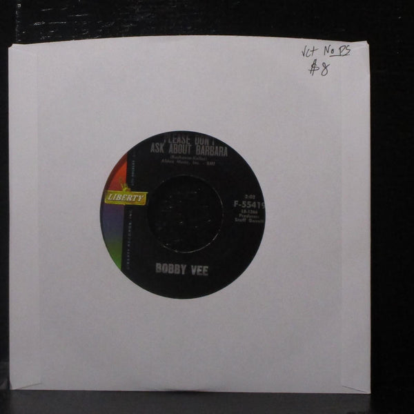 Bobby Vee - Please Don't Ask About Barbara 7" VG+ Vinyl 45 Liberty F-55419 USA - Shuga Records