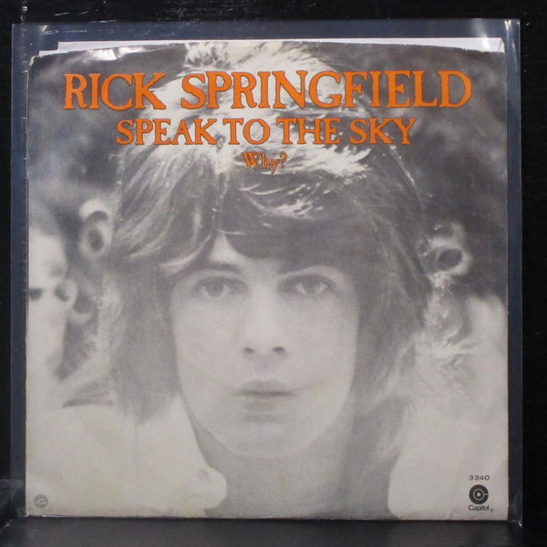 Rick Springfield - Speak To The Sky / Why? 7" VG+ Vinyl 45 Capitol 3340 USA 1972 - Shuga Records