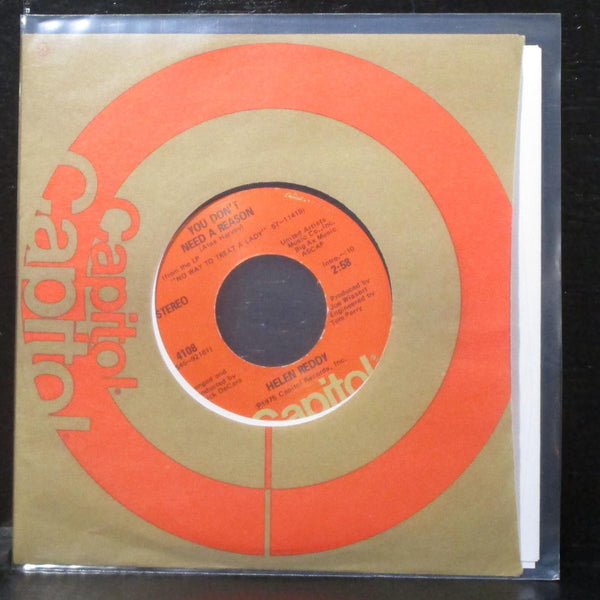 Helen Reddy - Bluebird / You Don't Need A Reason 7" Mint- Vinyl 45 Capitol 4108 - Shuga Records