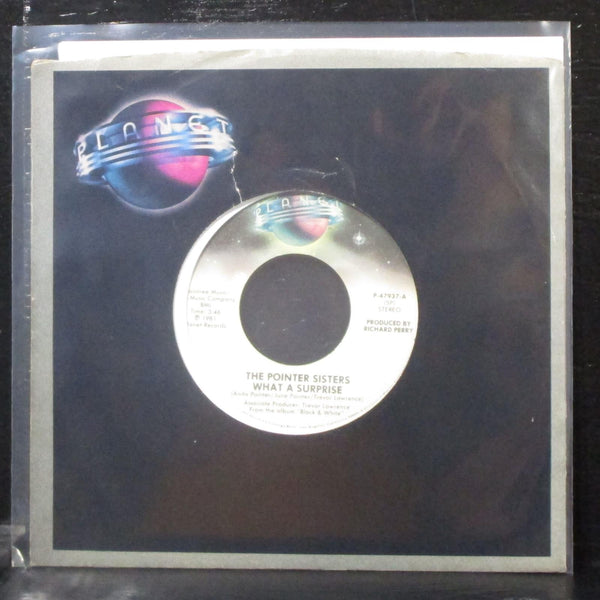 The Pointer Sisters - What A Surprise / Fall In Love Again 7" VG+ Vinyl 45 USA - Shuga Records