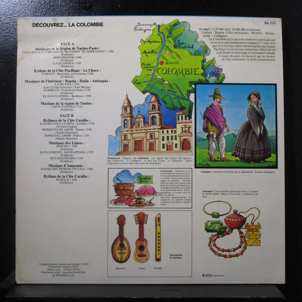 Various - Decouvrez La Colombie Vol. 2 - VG+ LP Record 1978 Barclay France Vinyl - Cumbia / Latin Folk - Shuga Records