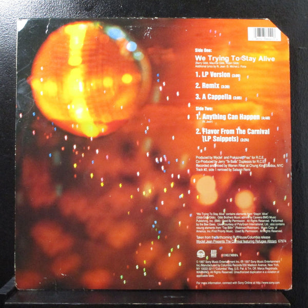 Wyclef Jean Ft Refugee Allstars - We Trying To Stay Alive 12" VG+ 44 78602 Vinyl - Shuga Records
