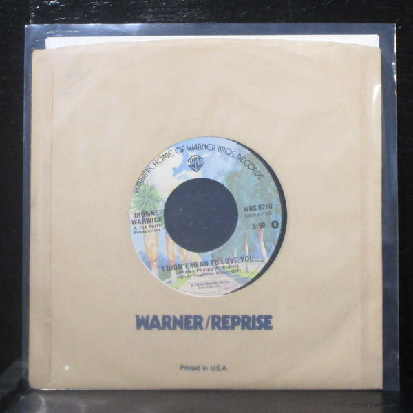 Dionne Warwick - I Didn't Mean To Love You 7" Mint- Vinyl 45 WBS 8280 USA 1976 - Shuga Records