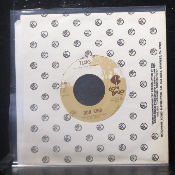 Don King - Music Is My Woman / Drinkin' In Texas 7" Mint- Vinyl 45 BK 129 USA - Shuga Records