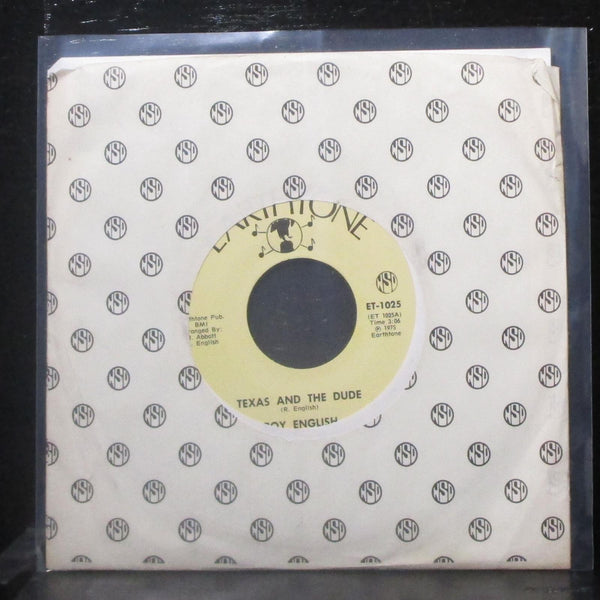 Roy English - Texas And The Dude / Dream Waltz 7" Mint- Vinyl 45 Earthtone 1975 - Shuga Records