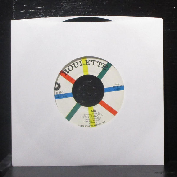 The Playmates - What Is Love? / I Am 7" VG+ Vinyl 45 Roulette R-4160 USA 1959 - Shuga Records