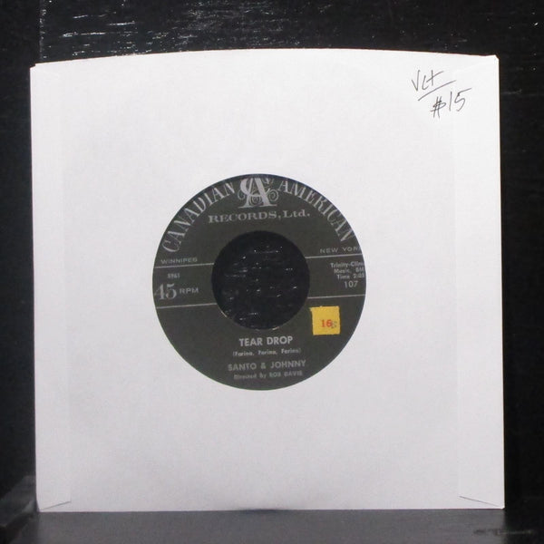 Santo & Johnny - Tear Drop / The Long Walk Home 7" VG+ Vinyl 45 107 USA 1959 - Shuga Records