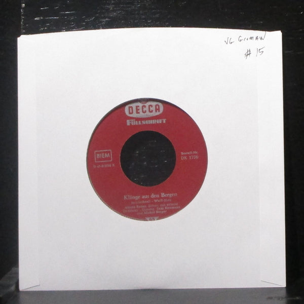 Various - Klnge Aus Den Bergen 7" VG Vinyl 45 Decca DX 1770 Germany 1955 - Shuga Records