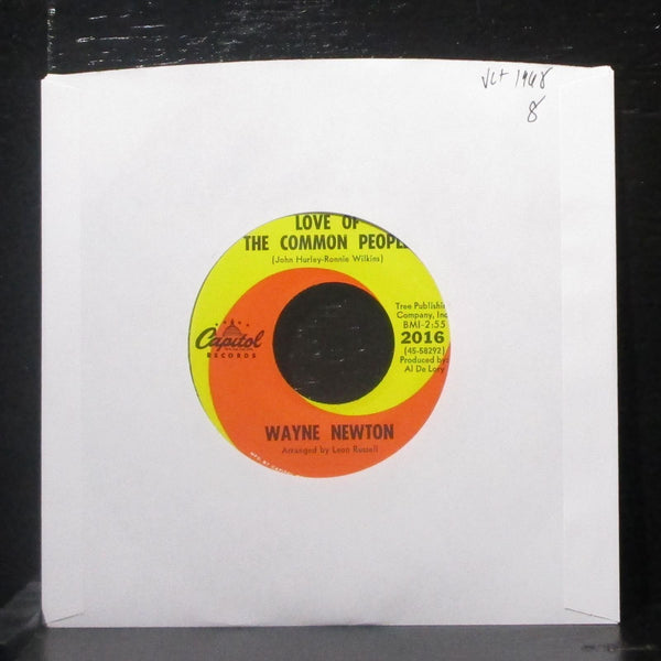 Wayne Newton - Love Of The Common People 7" VG+ Vinyl 45 Capitol 2016 USA 1968 - Shuga Records