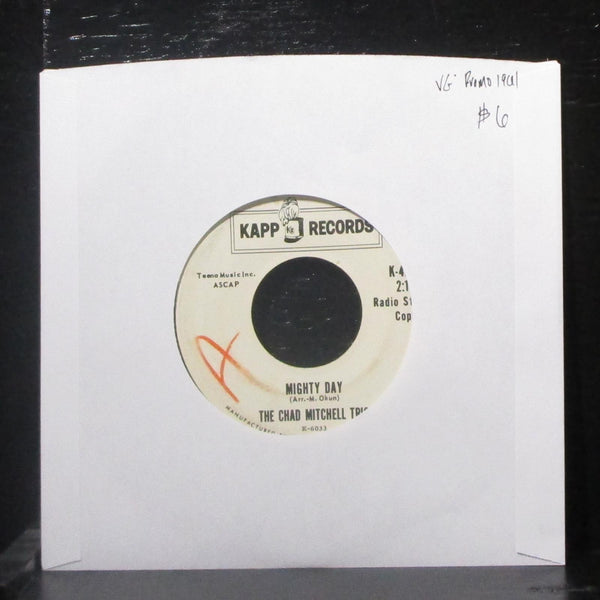 The Chad Mitchell Trio - Mighty Day 7" VG Promo Vinyl 45 Kapp K-428X USA 1961 - Shuga Records