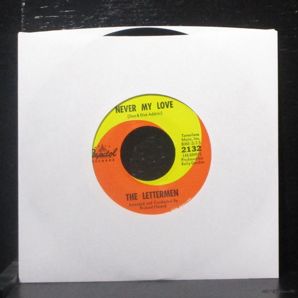 The Lettermen - Sherry Don't Go / Never My Love 7" VG+ Vinyl 45 Capitol 2132 - Shuga Records