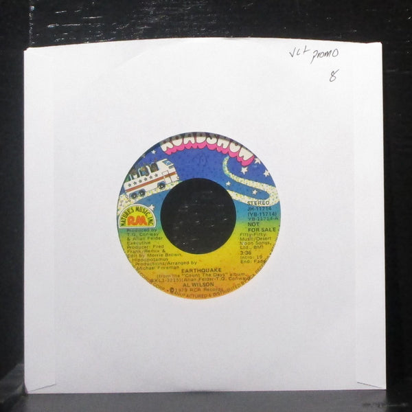 Al Wilson - Earthquake 7" VG+ Promo Vinyl 45 Roadshow JH-11714 USA 1979 - Shuga Records