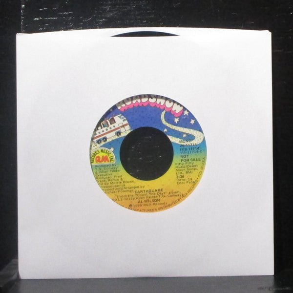 Al Wilson - Earthquake 7" VG+ Promo Vinyl 45 Roadshow JH-11714 USA 1979 - Shuga Records