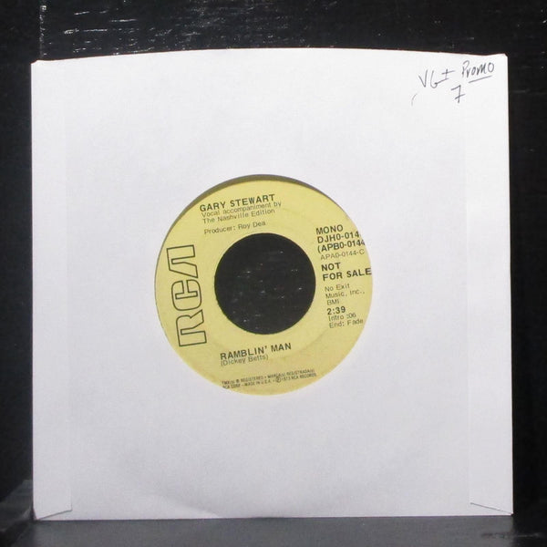 Gary Stewart - Ramblin' Man 7" VG+ Promo Vinyl 45 RCA DJH0-0144 USA 1973 - Shuga Records