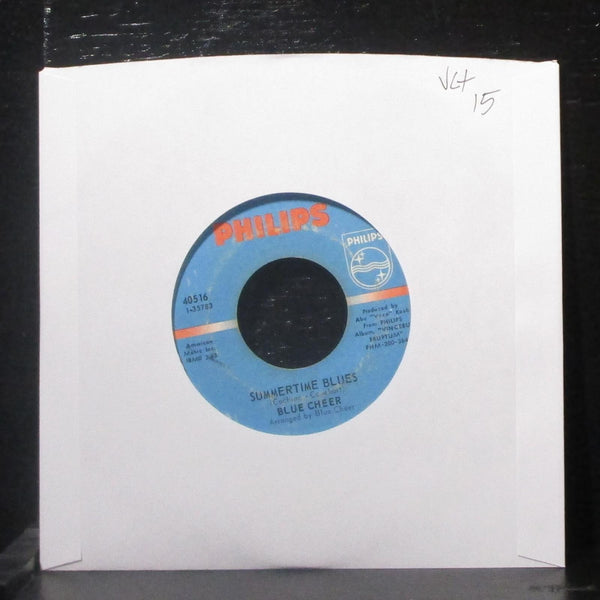 Blue Cheer - Summertime Blues / Out Of Focus 7" VG+ Vinyl 45 Philips 40516 USA - Shuga Records