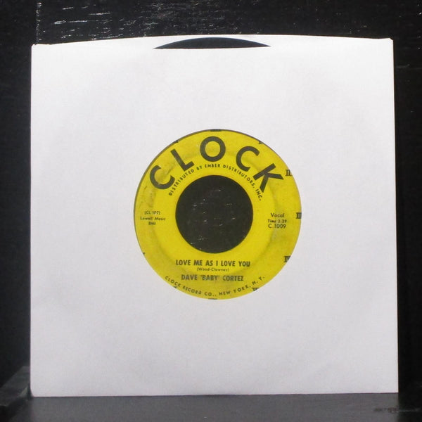 Dave "Baby" Cortez - The Happy Organ 7" VG Vinyl 45 Clock C. 1009 USA 1959 - Shuga Records