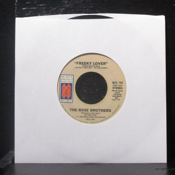 The Rose Brothers - I Get Off On You / Freeky Lover 7" VG+ Vinyl 45 MSS 102 USA - Shuga Records