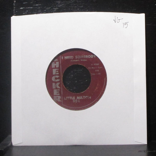 Little Milton - I Need Somebody / So Mean To Me 7" VG- Vinyl 45 Checker 994 USA - Shuga Records
