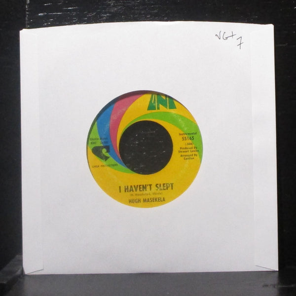 Hugh Masekela - I Haven't Slept 7" VG+ Vinyl 45 UNI Records 55165 USA 1968 - Shuga Records