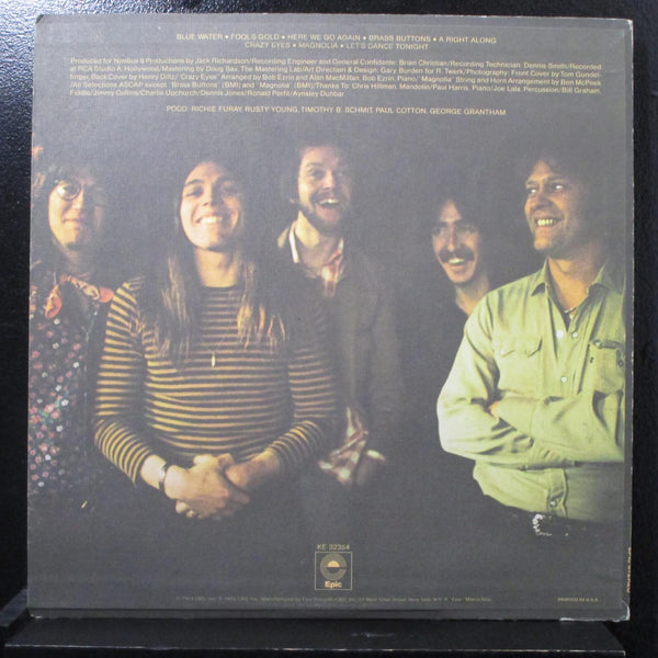 Poco - Crazy Eyes LP VG+ KE 32354 Orange Labels Epic 1973 USA Vinyl Record - Shuga Records
