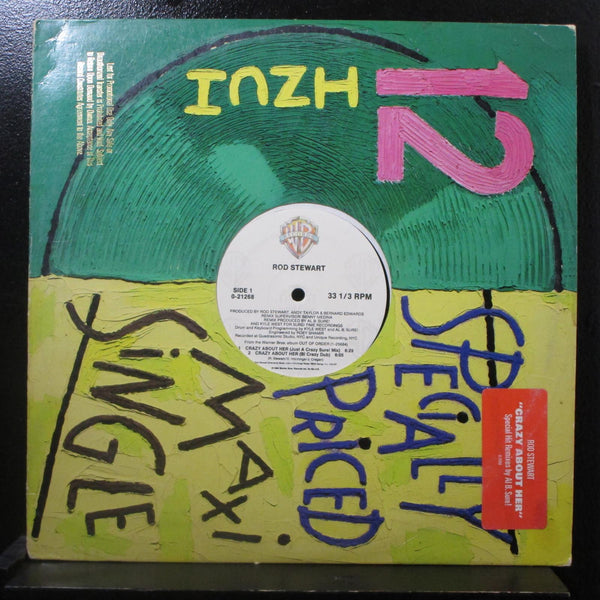 Rod Stewart - Crazy About Her 12" VG+ 0-21268 USA 1986 Vinyl Record - Shuga Records