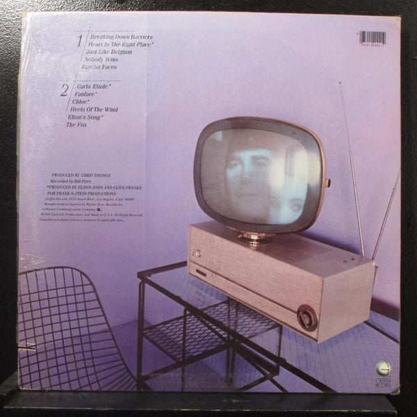 Elton John - The Fox LP New Sealed GHS 2002 Geffen 1981 USA Vinyl Record - Shuga Records