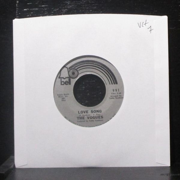 The Vogues - Love Song / We're On Our Way 7" VG+ Vinyl 45 Bell 991 USA 1971 - Shuga Records