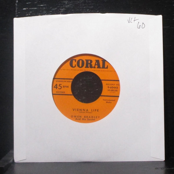 Owen Bradley & His Sextet - Vienna Life / Voices Of Spring 7" VG+ Vinyl 45 Coral - Shuga Records