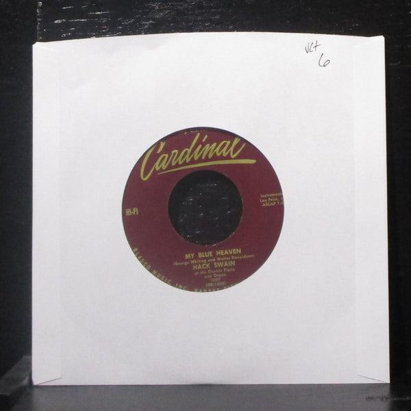Hack Swain - My Blue Heaven / Nola 7" VG+ Vinyl 45 Cardinal 1029 USA - Shuga Records