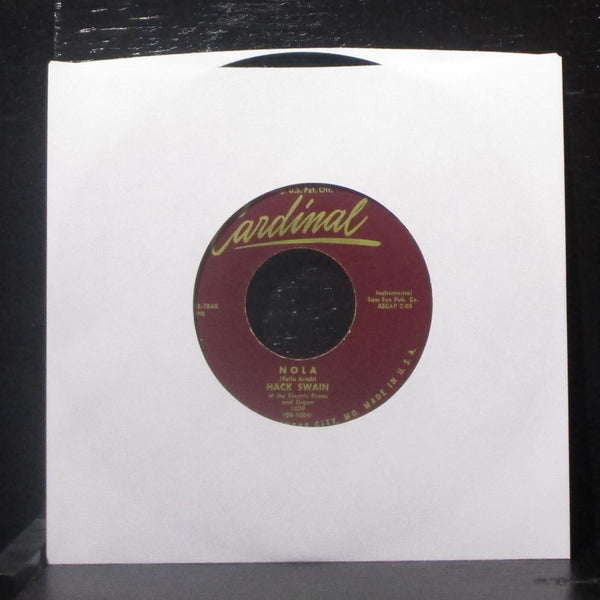 Hack Swain - My Blue Heaven / Nola 7" VG+ Vinyl 45 Cardinal 1029 USA - Shuga Records