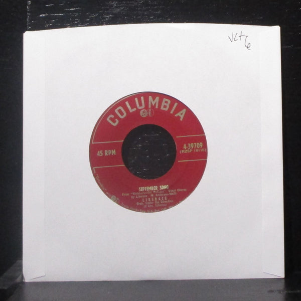 Liberace - September Song / I Want My Mama 7" VG+ Vinyl 45 Columbia 4-39709 - Shuga Records