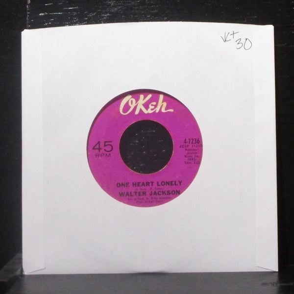 Walter Jackson - One Heart Lonely / Funny (Not Much) 7" VG+ Vinyl 45 Okeh 4-7236 - Shuga Records
