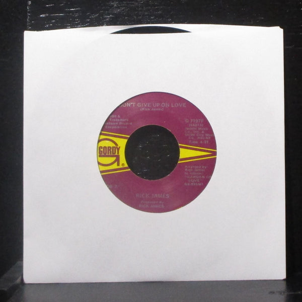 Rick James - Give It To Me Baby / Don't Give Up On Love 7" VG+ Vinyl 45 G 7197F - Shuga Records