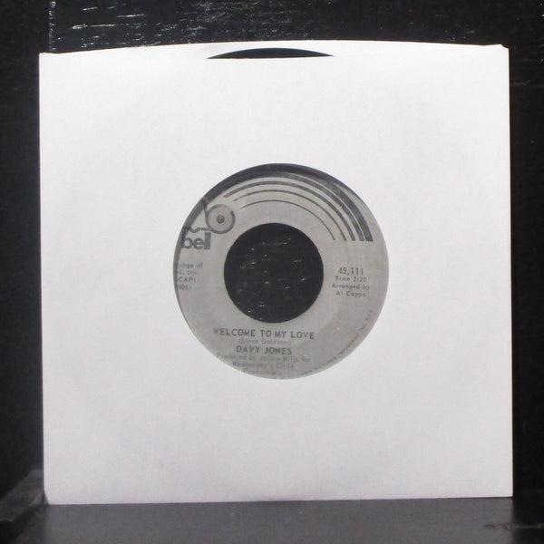 Davy Jones - Rainy Jane / Welcome To My Love 7" VG+ Vinyl 45 Bell 45,111 USA - Shuga Records