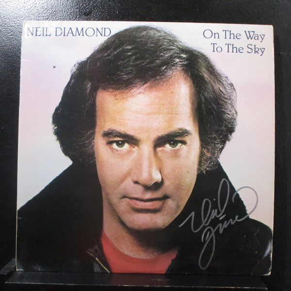 Signed Autographed - Neil Diamond - On The Way To The Sky - Mint- LP Record 1981 Columbia - Shuga Records