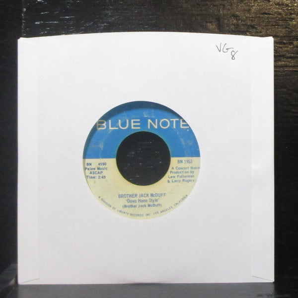 Brother Jack McDuff - Down Home Style 7" VG Vinyl 45 Blue Note BN 1953 USA - Shuga Records