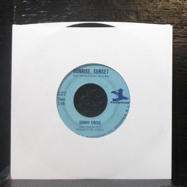 Sonny Criss - Greasy / Sunrise, Sunset 7" VG Vinyl 45 Prestige 45-435 USA 1966 - Shuga Records
