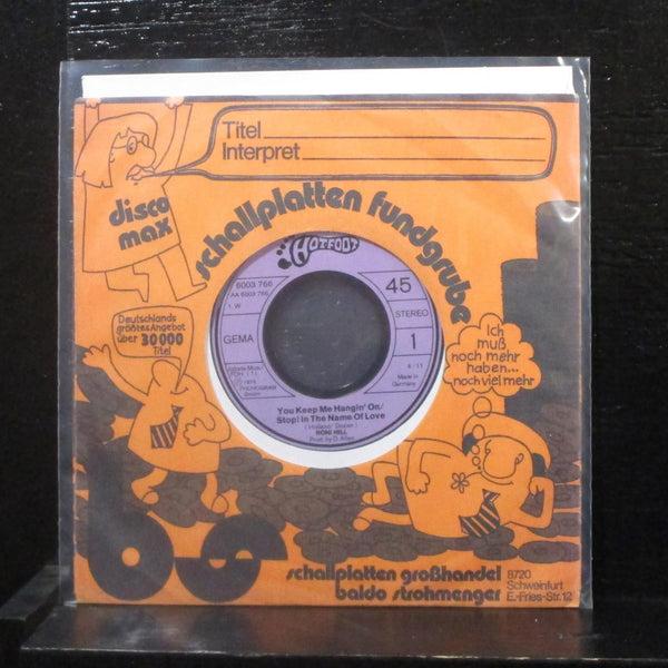 Roni Hill - You Keep Me Hanging On / Stop! In The Name Of Love 7" VG+ 6003 766 - Shuga Records
