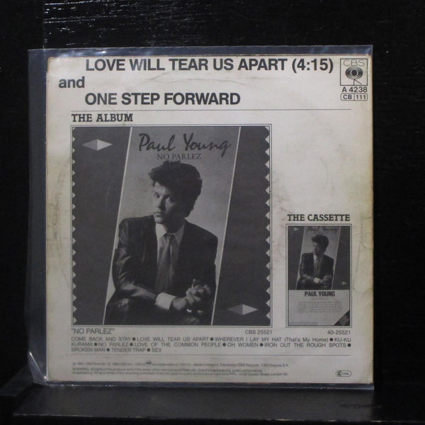 Paul Young - Love Will Tear Us Apart 7" VG+ CBSA4238 Holland 1984 Vinyl 45 - Shuga Records