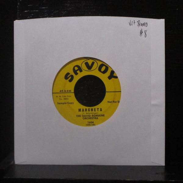 The David Romaine Orchestra - Marchete / Teasin Melody 7" VG+ 1604 Vinyl Promo - Shuga Records