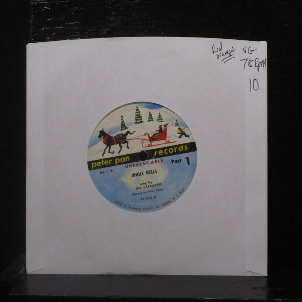 The Caroleers And Mort Lawrence - Jingle Bells 7" VG PP-220 Red Vinyl 78 RPM - Shuga Records