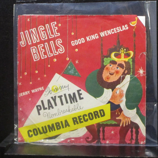 Jerry Wayne With Orchestra - Jingle Bells 7" VG 331-PV Playtime Vinyl 78 RPM - Shuga Records